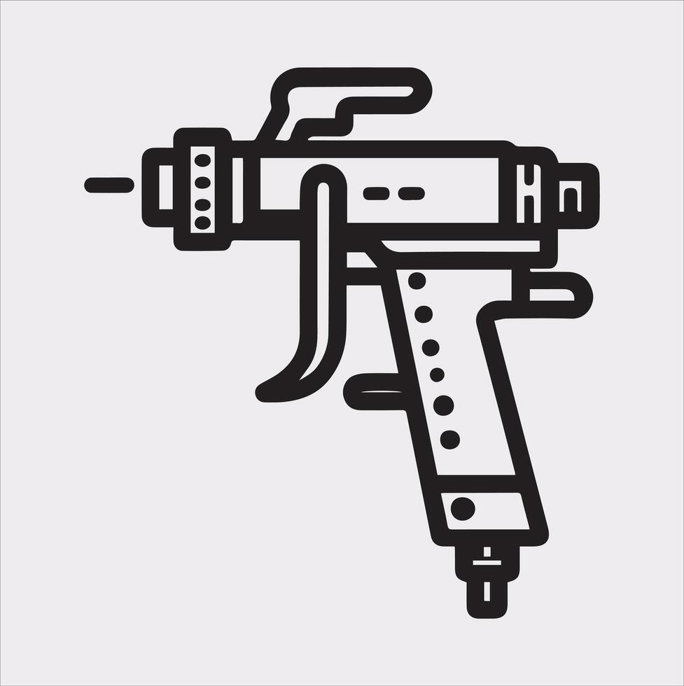 Paint Spray Silhouette Illustration on White Background vector