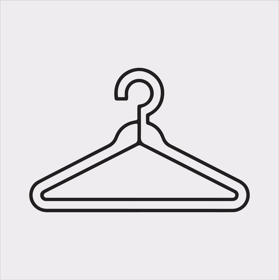 Stylish Hanger Silhouette Art on White background vector