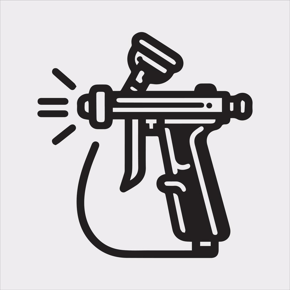 Simple Paint Spray Silhouette for Minimalist Designs vector