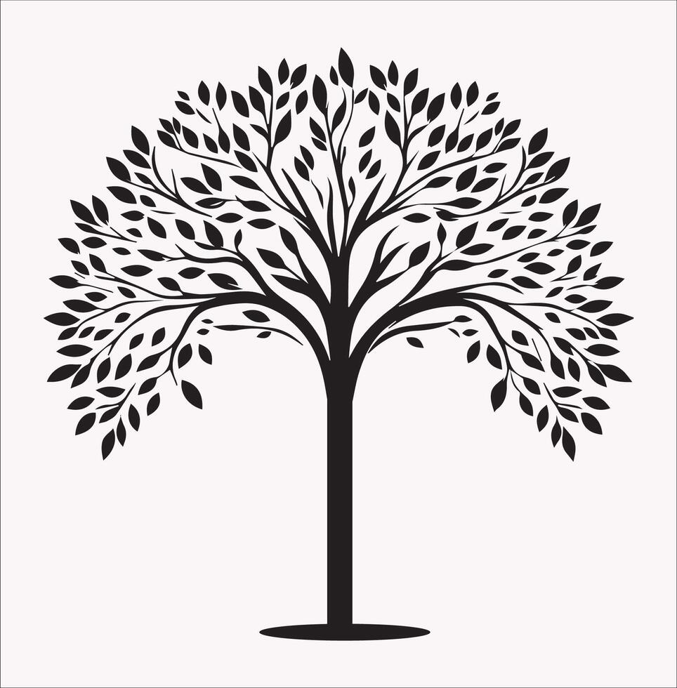 Tree Logo Silhouette Perfect for White Background Designs vector