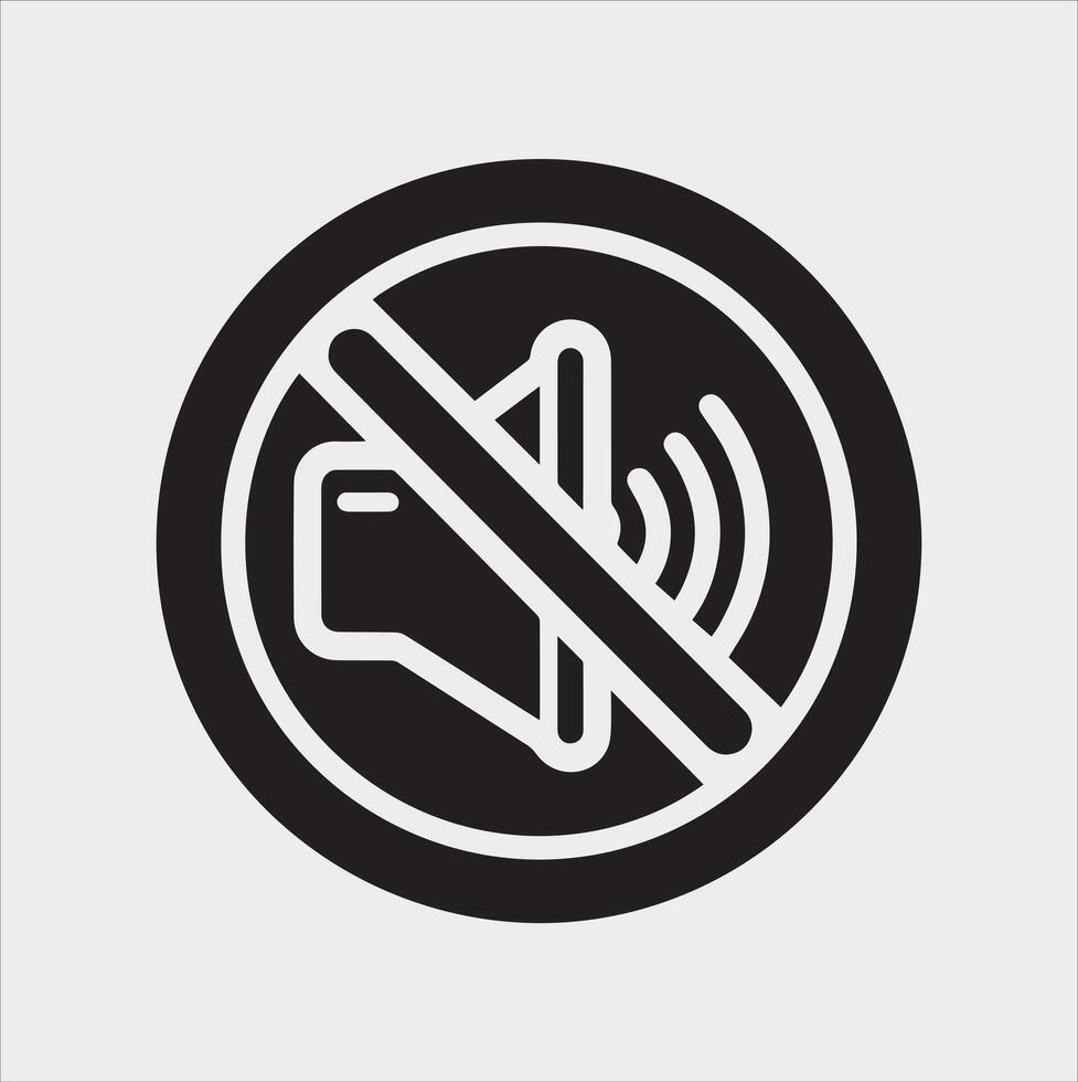 High-Resolution Mute Icon Silhouette No Sound Symbol vector
