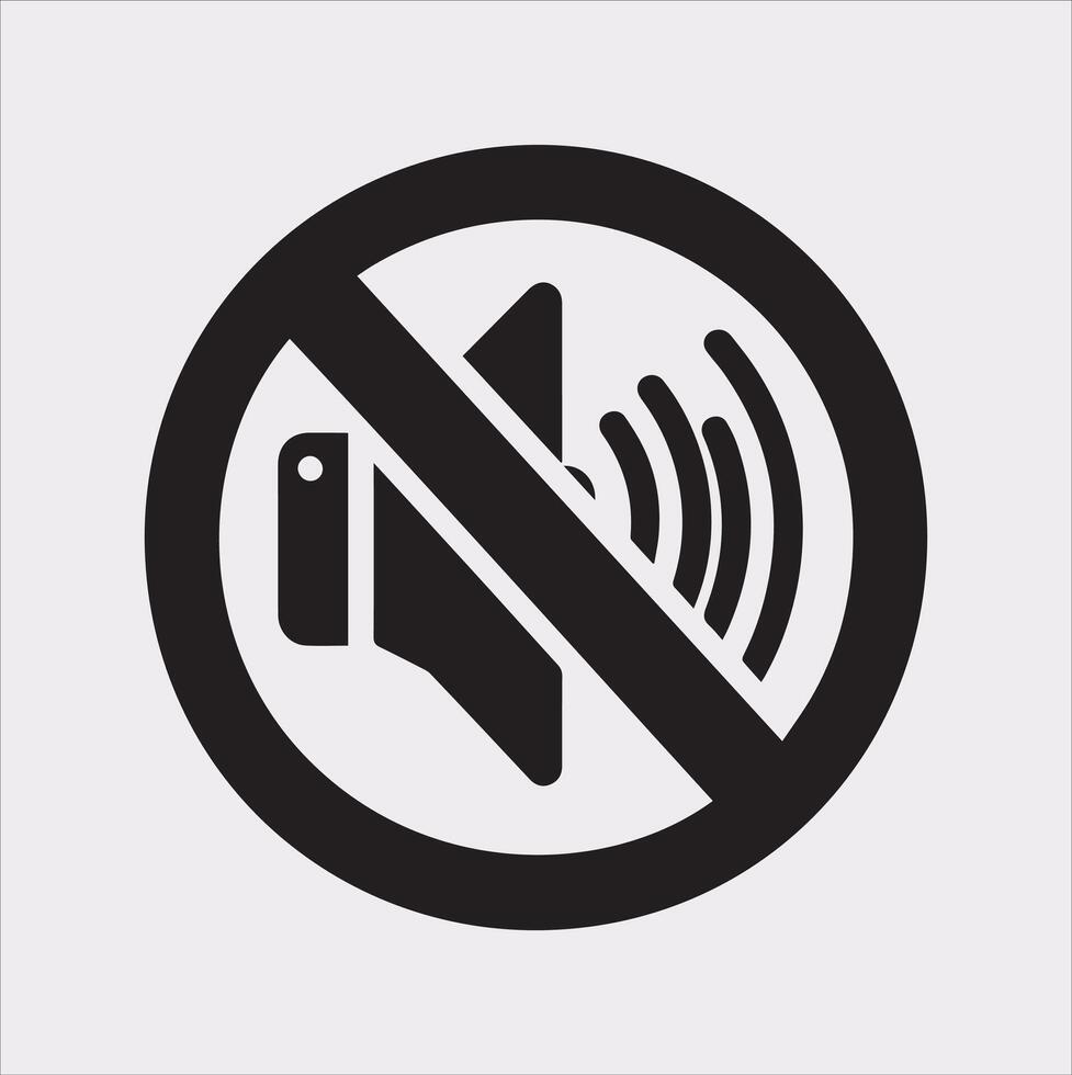 Mute Symbol Icon in Format Silhouette Style vector
