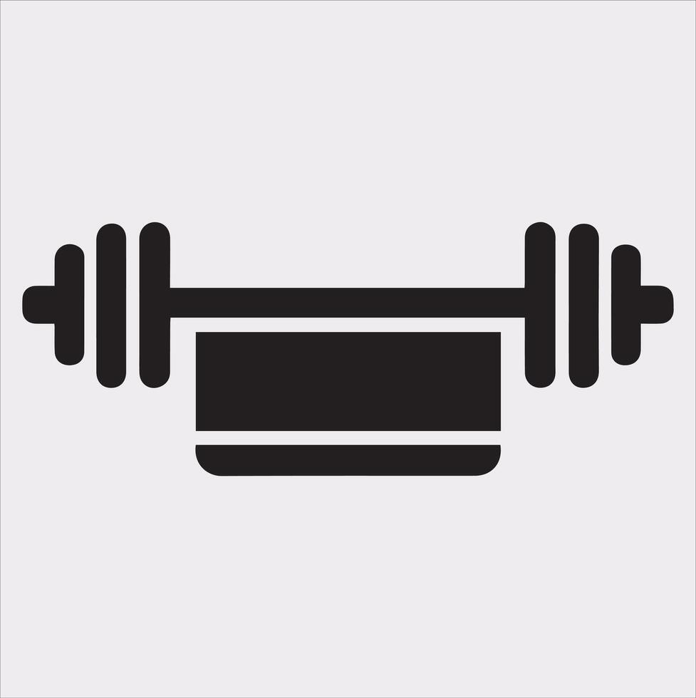 Dumbbell Holding Silhouette for Fitness App Graphics vector