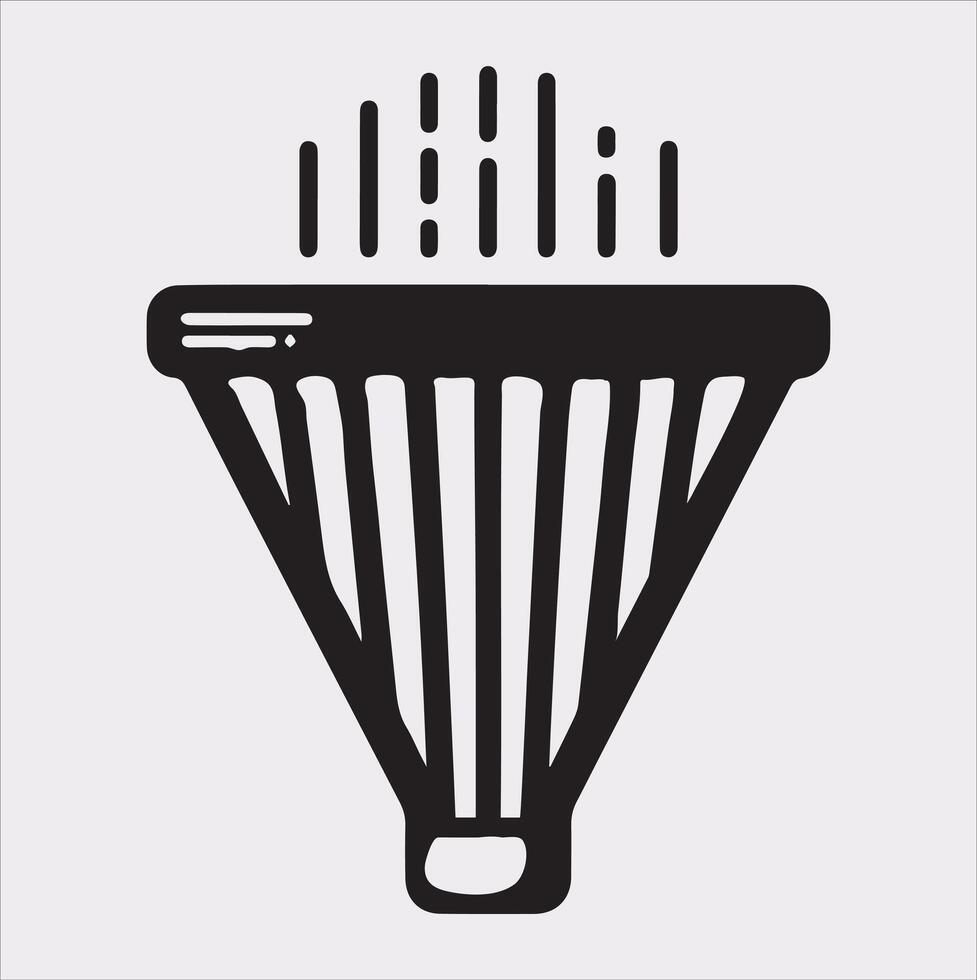 Professional Filter Silhouette on White Background vector