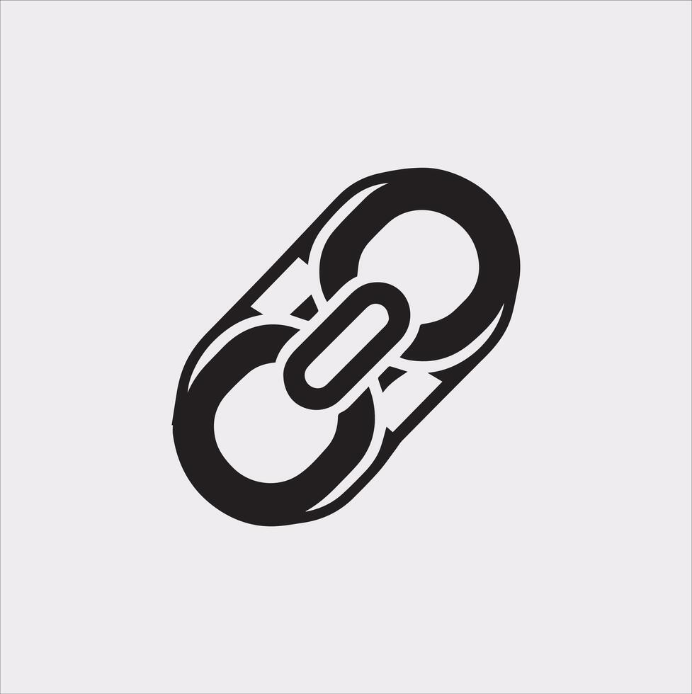 Simple Link Silhouette Icon for White Background vector