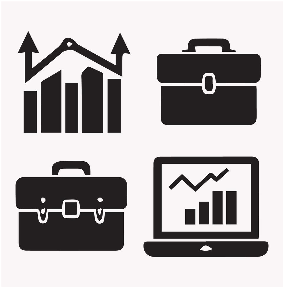 Modern Thin Line Business Icons for Teams, Files, and Digital Devices vector