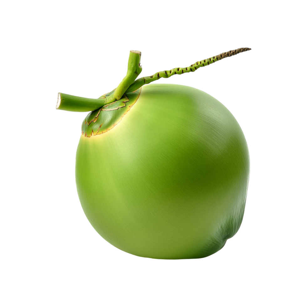 Fresh Green Coconut on transparent background png