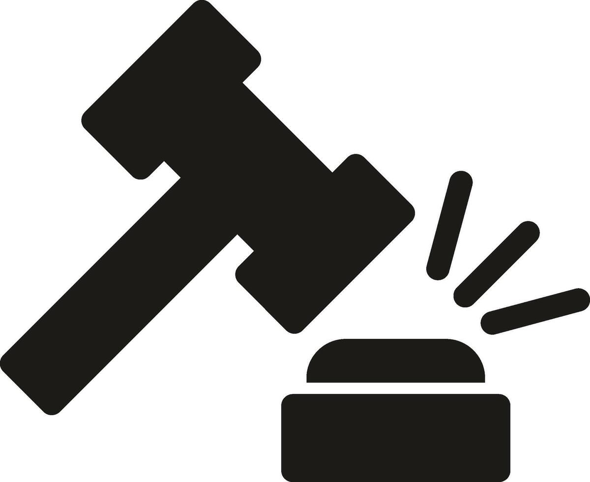 Law Glyph Icon vector