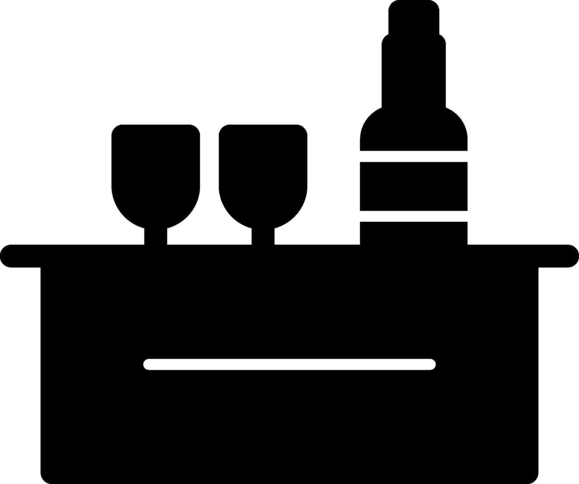 Bar Glyph Icon vector
