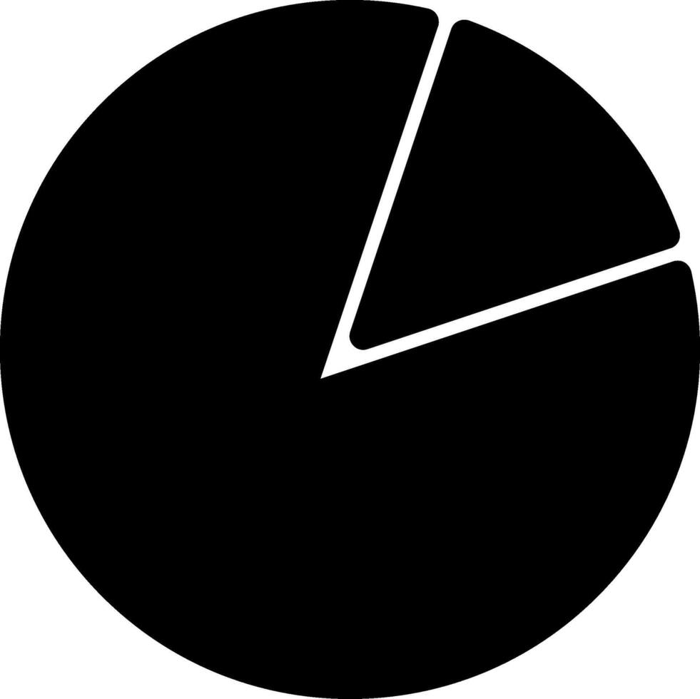 Pie Chart Glyph Icon vector
