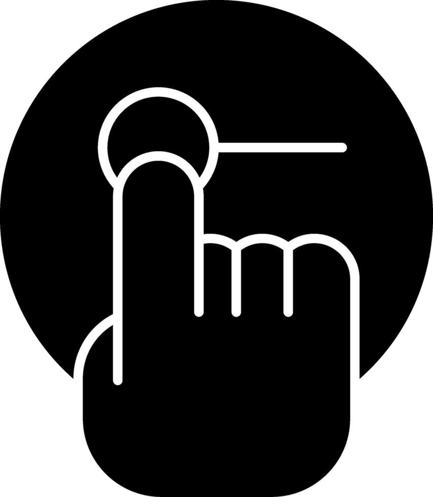 Touch Screen Glyph Icon vector