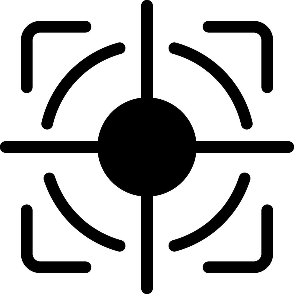 Target Glyph Icon vector
