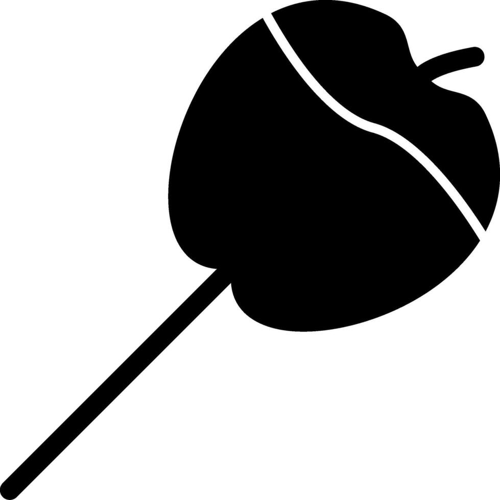 Caramel Apple Glyph Icon vector