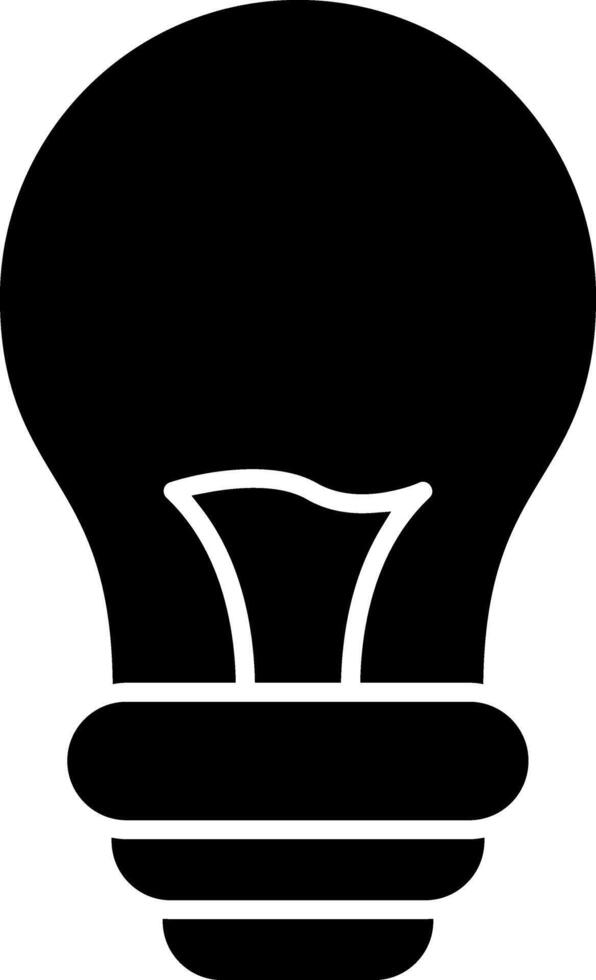 Light Bulb Glyph Icon vector