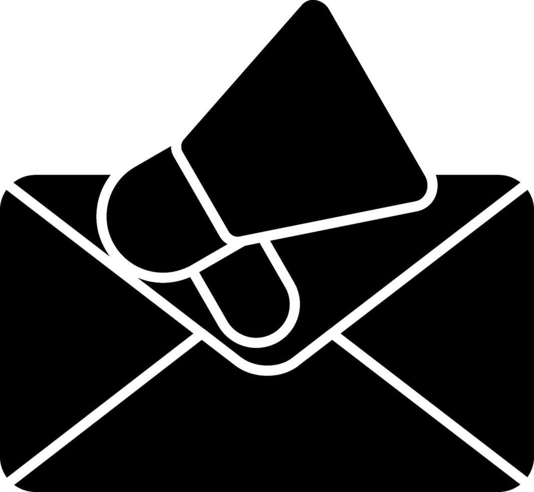 Email Marketing Glyph Icon vector