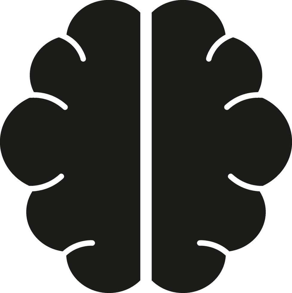 Brain Glyph Icon vector