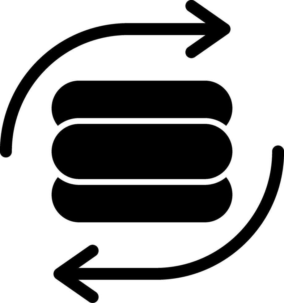 Exchange Glyph Icon vector