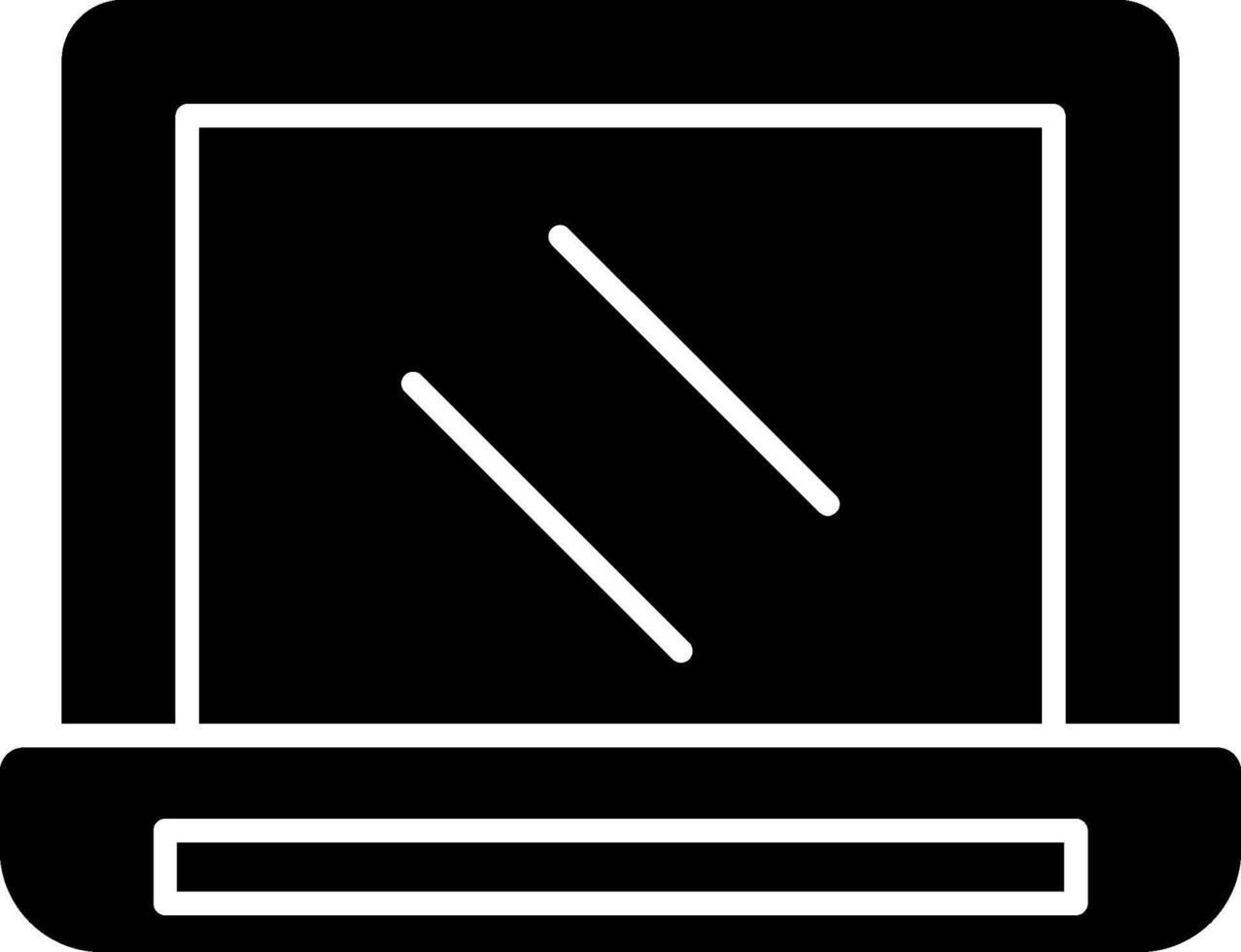 Laptop Glyph Icon vector