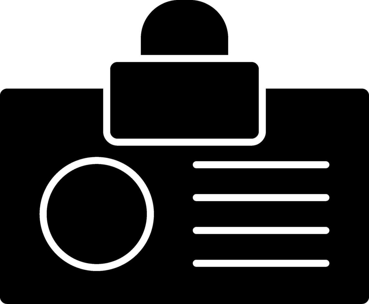 Id Card Glyph Icon vector
