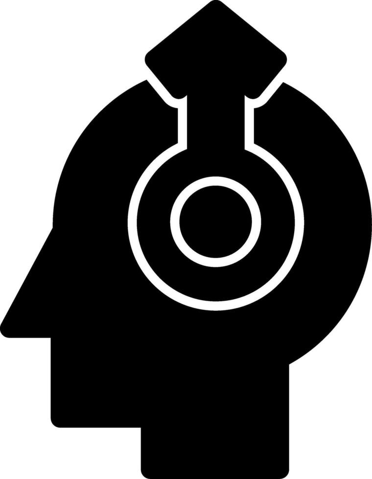 Thinking Glyph Icon vector