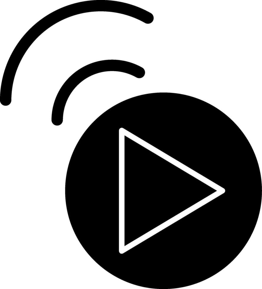 Live Stream Glyph Icon vector