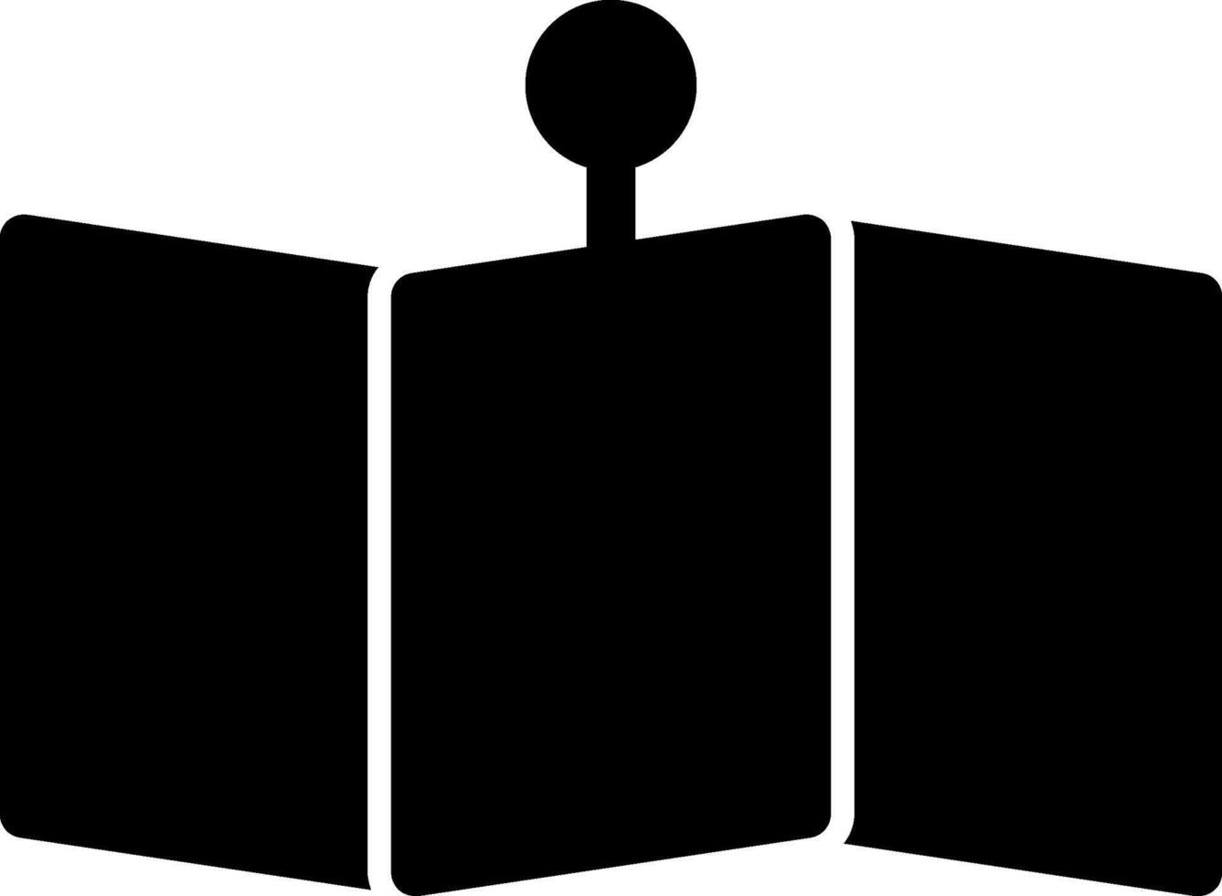 Map Glyph Icon vector