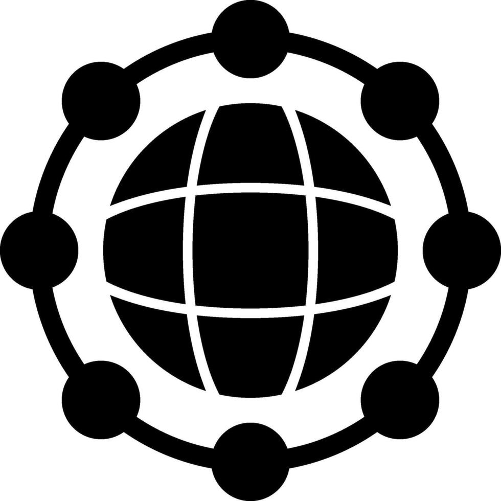 Network Glyph Icon vector