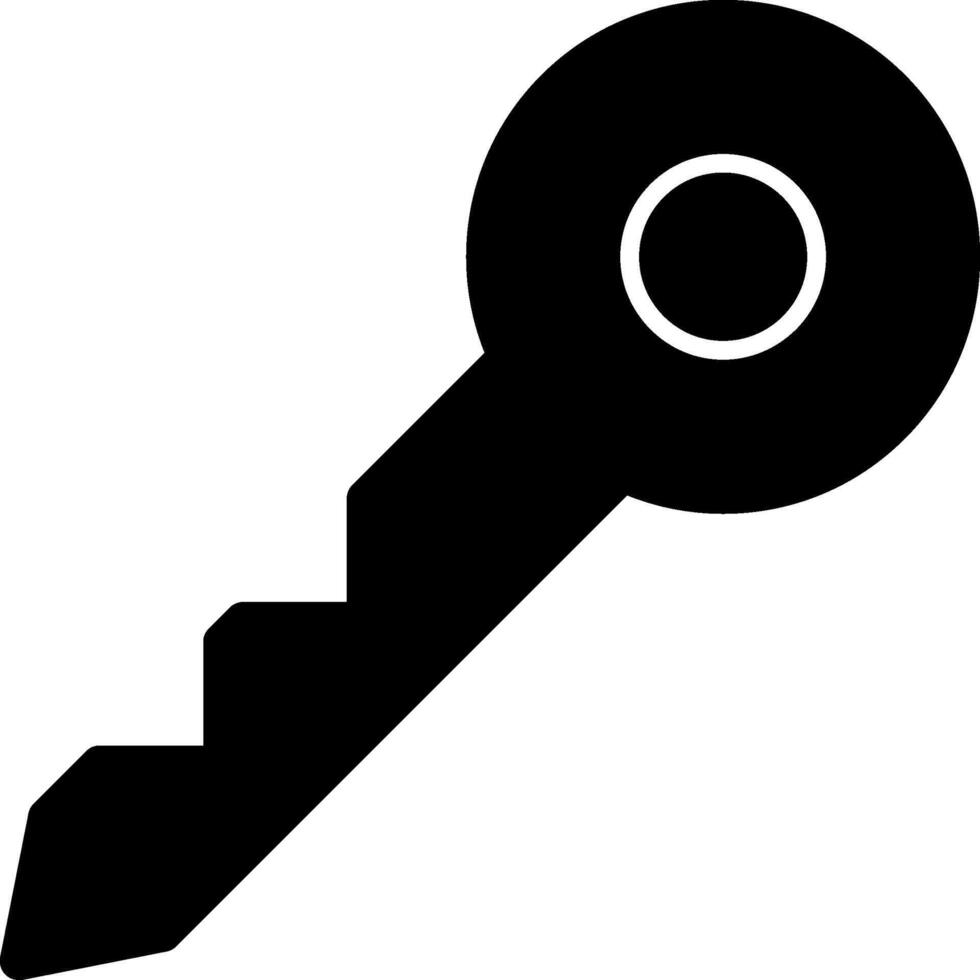 Key Glyph Icon vector