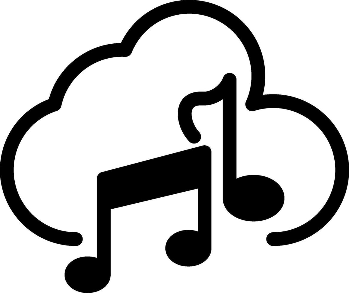 Cloud Glyph Icon vector