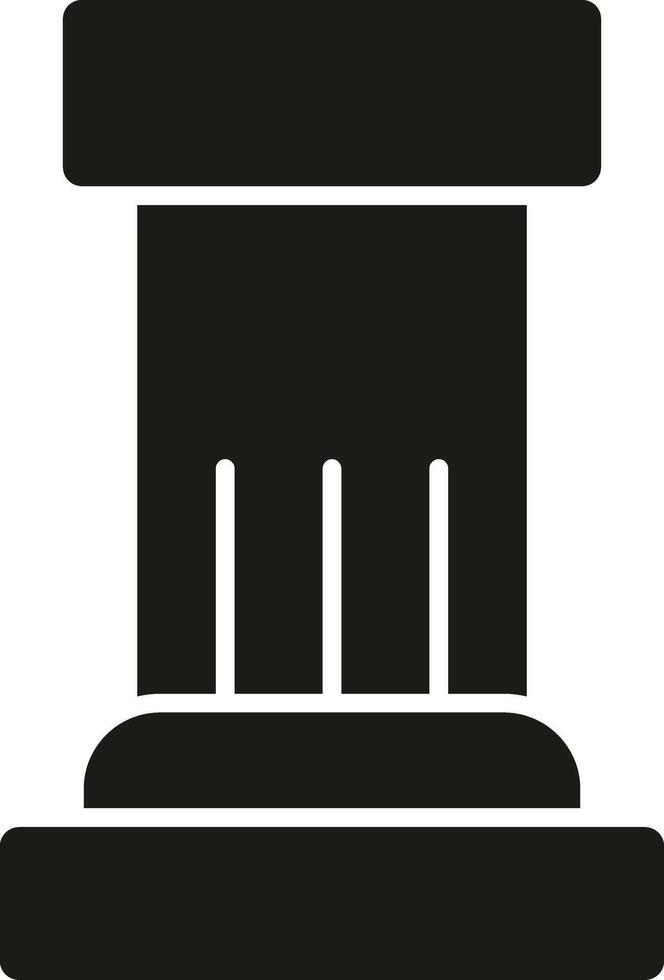 Column Glyph Icon vector