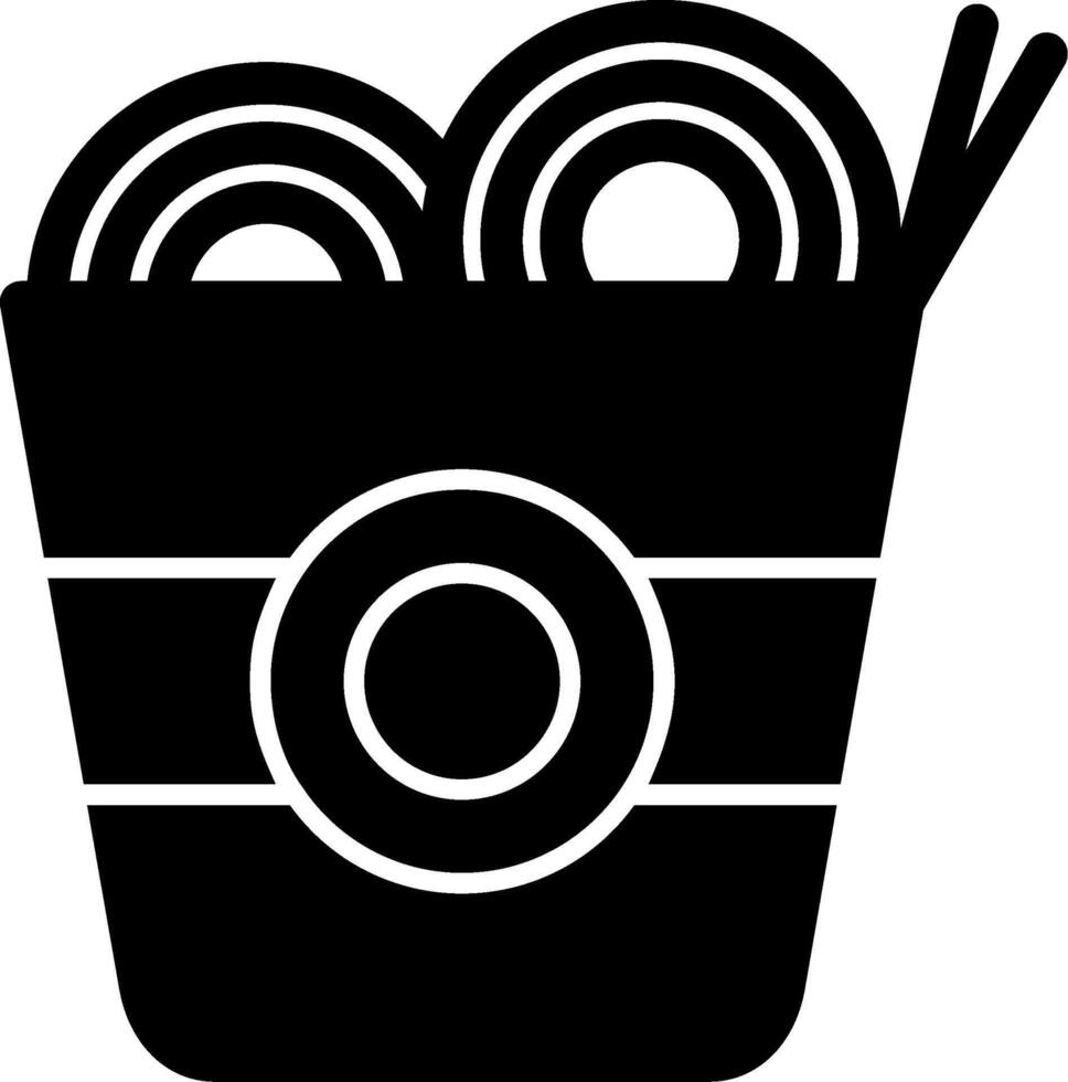 Noodles Glyph Icon vector