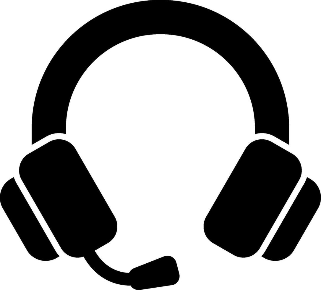 Headset Glyph Icon vector