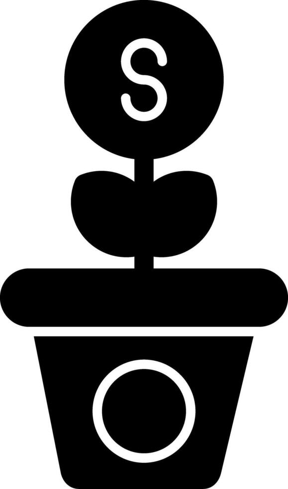 Growth Glyph Icon vector