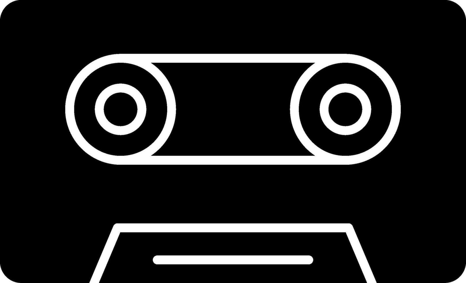 Music Tape Glyph Icon vector