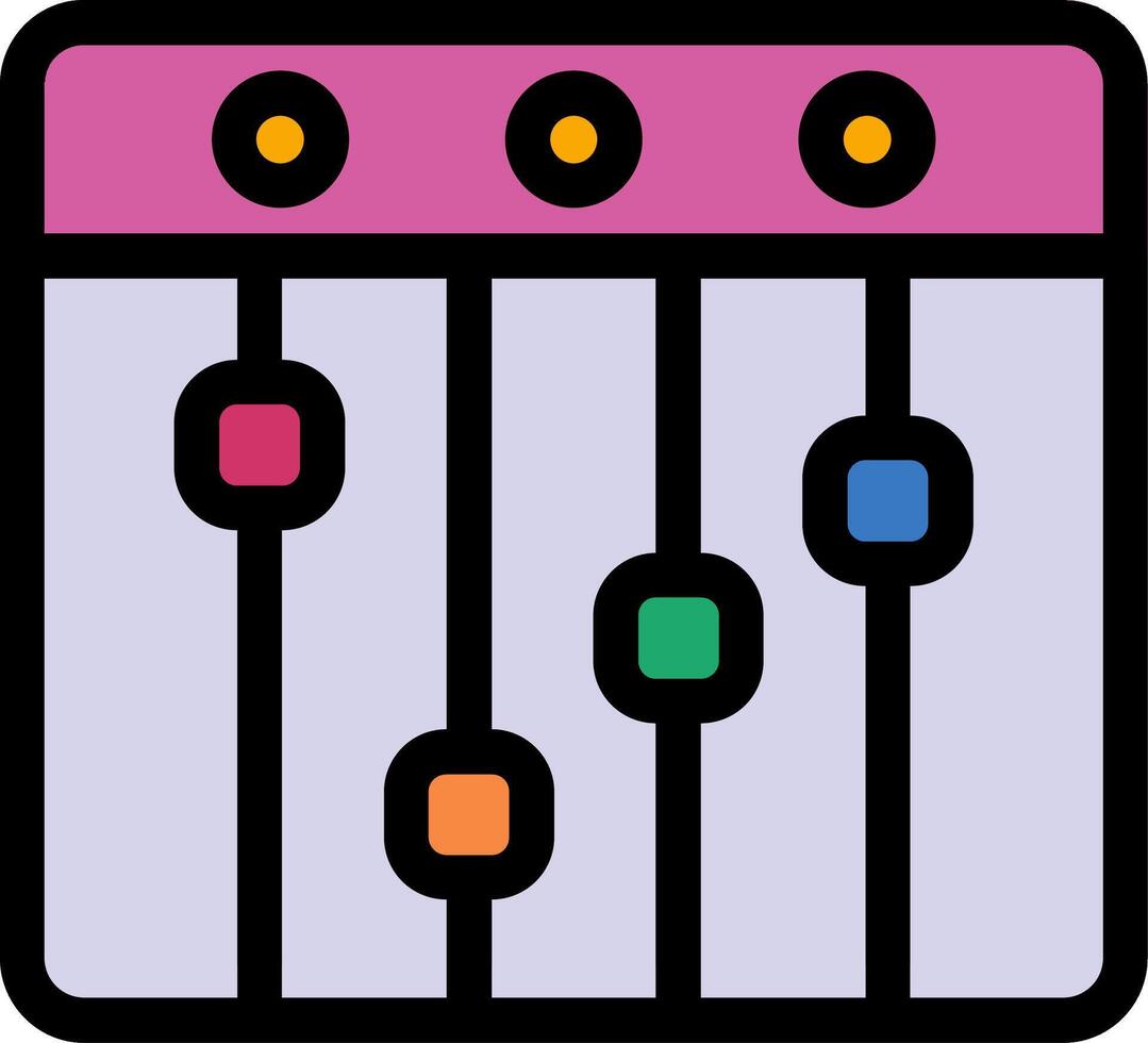 Equalizer Colorful Icon vector