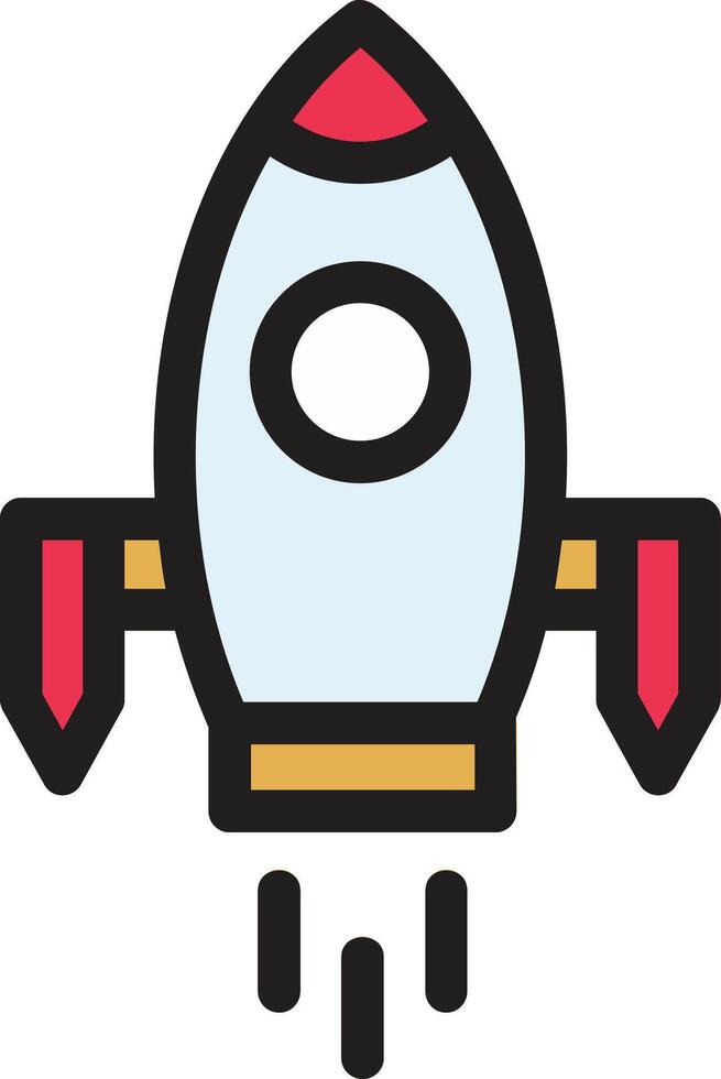 Space Ship Colorful Icon vector