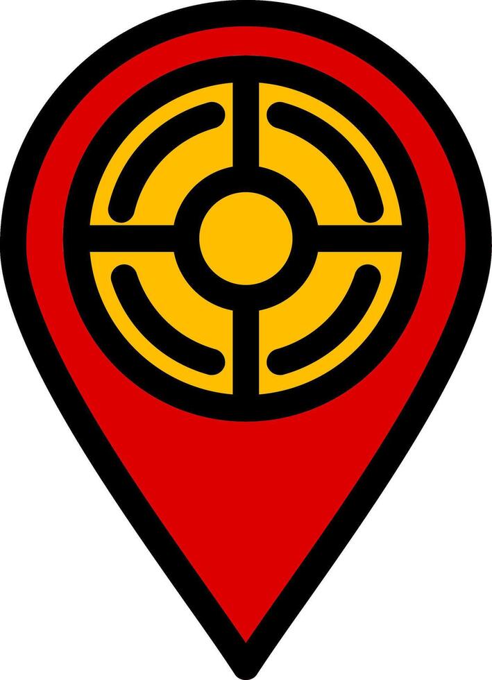 Location Colorful Icon vector