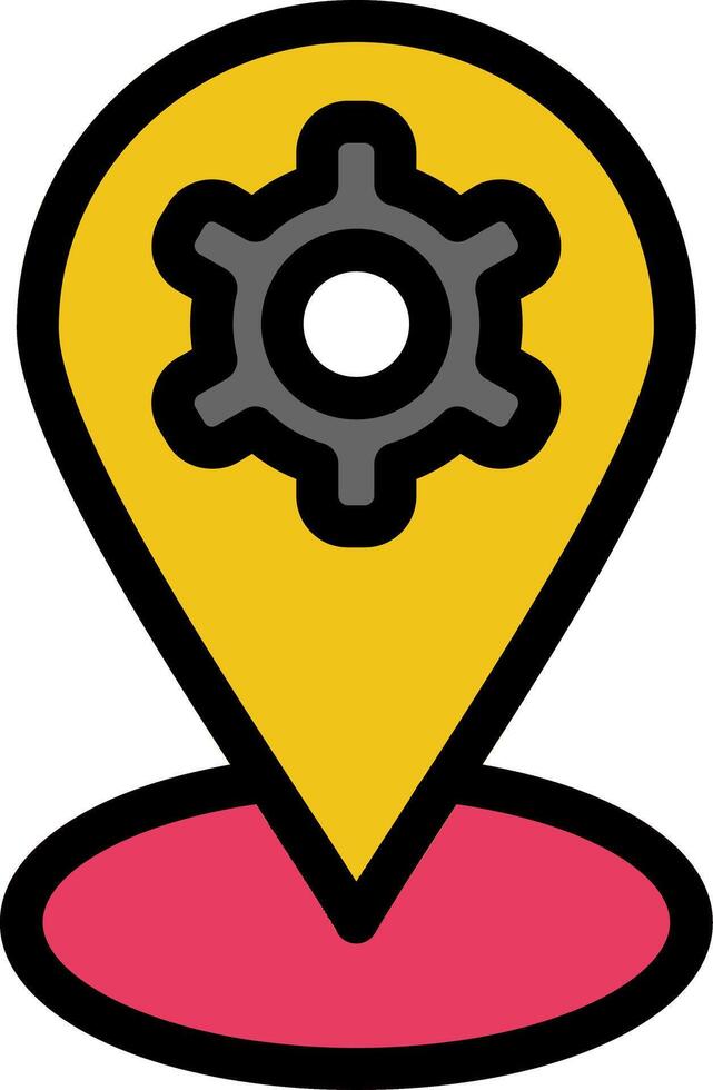 Location Mark Colorful Icon vector
