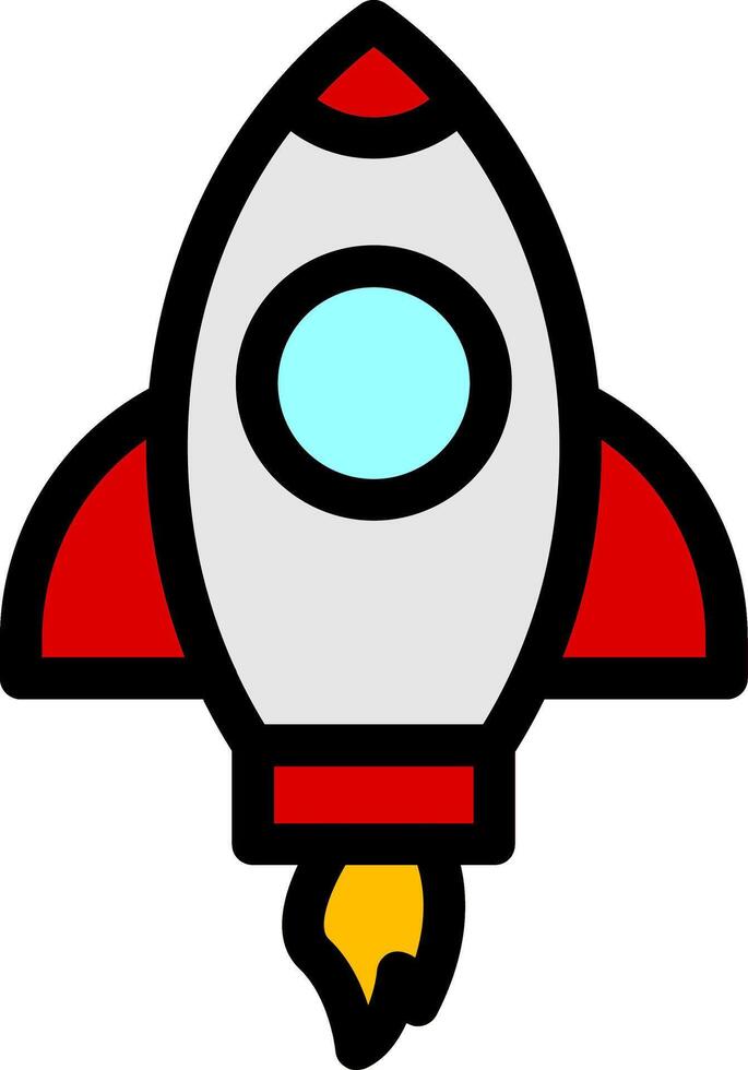 Rocket Colorful Icon vector