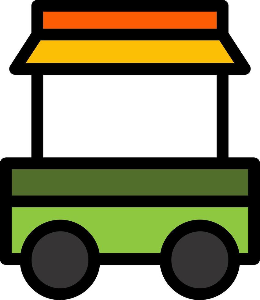 Food Stall Colorful Icon vector