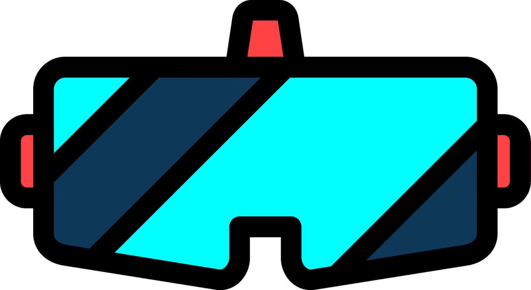 Vr Glasses Colorful Icon vector