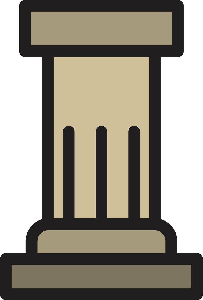 Column Colorful Icon vector