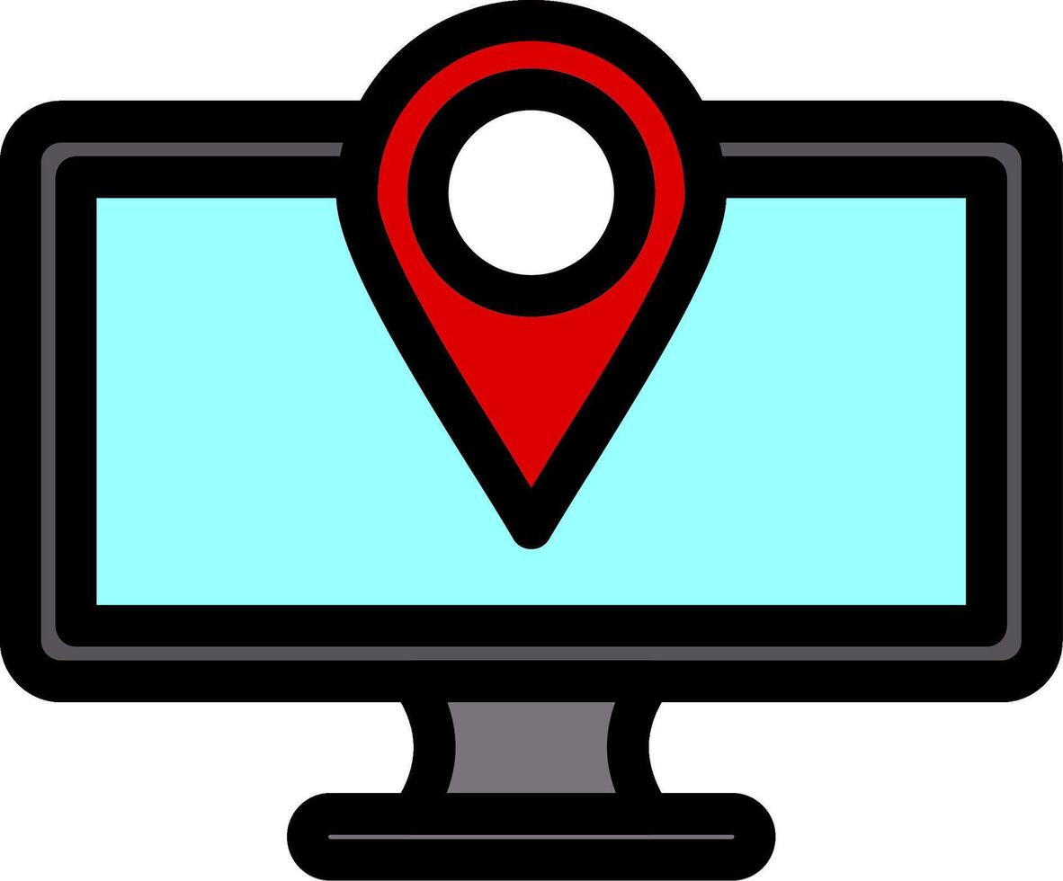 Location Marker Colorful Icon vector