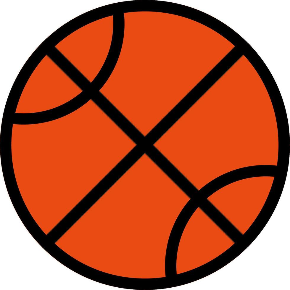 Bascket Ball Colorful Icon vector