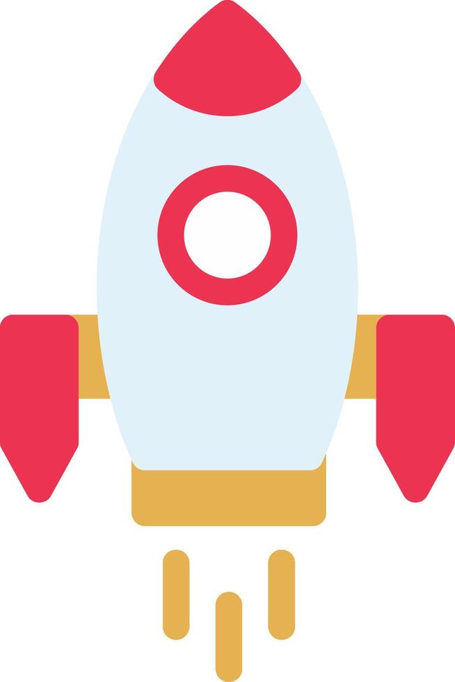 Space Ship Colorful Icon vector