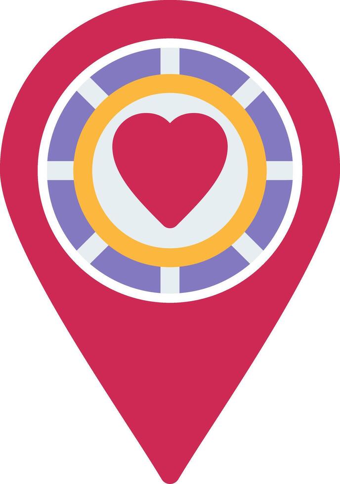 Casino Location Colorful Icon vector