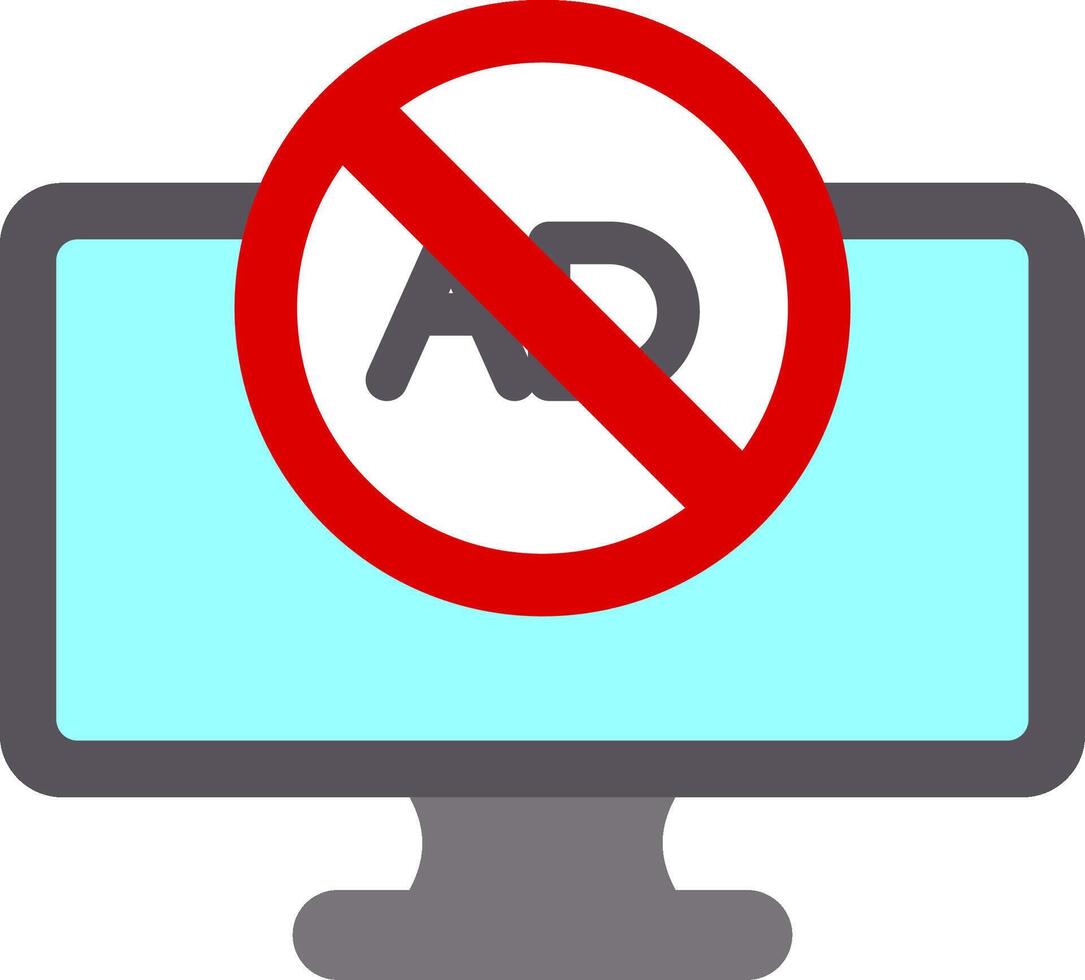 Ad Blocker Colorful Icon vector