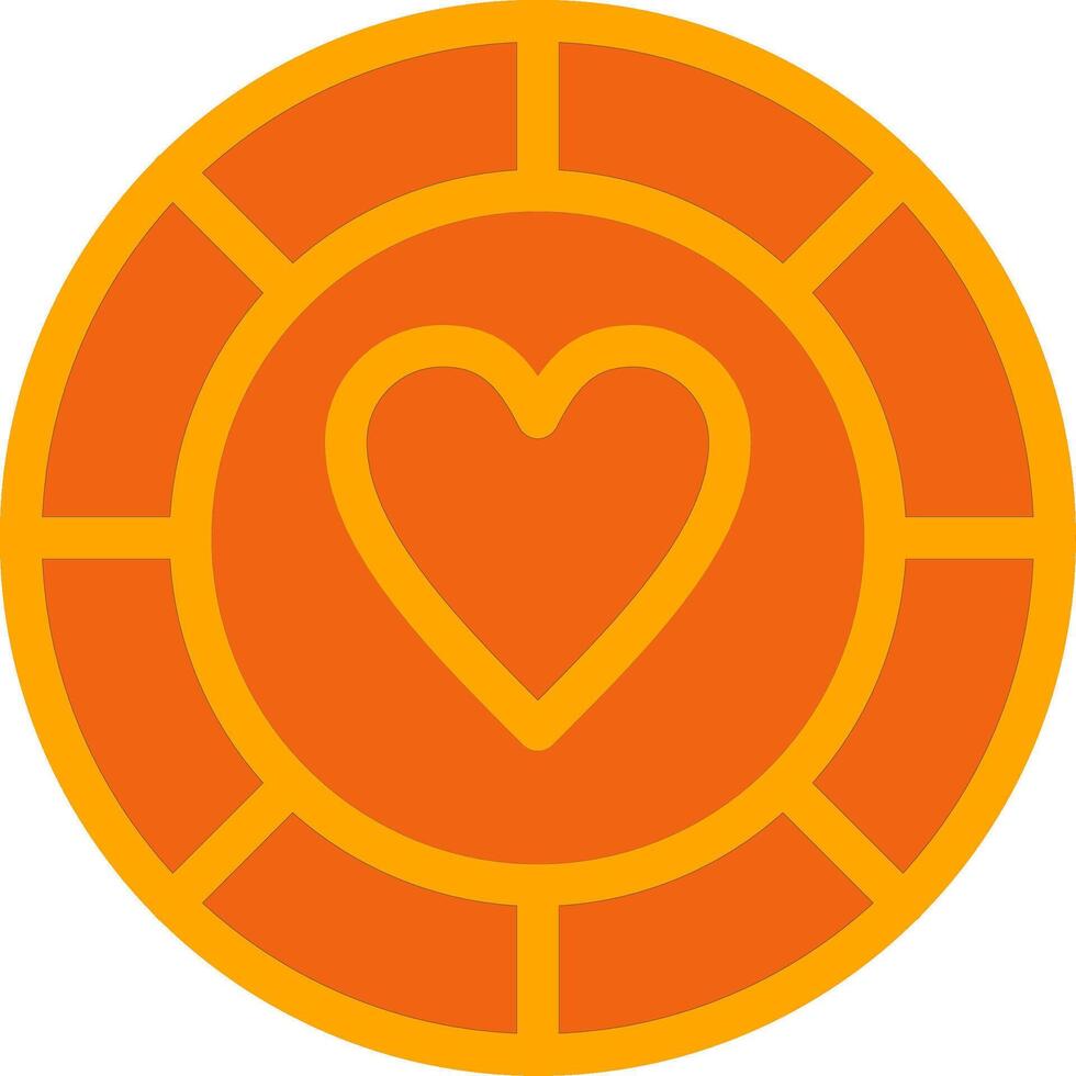 Casino Chip Colorful Icon vector