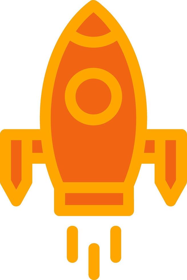 Space Ship Colorful Icon vector