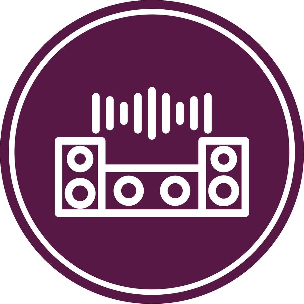 Dj Mixer Colorful Icon vector
